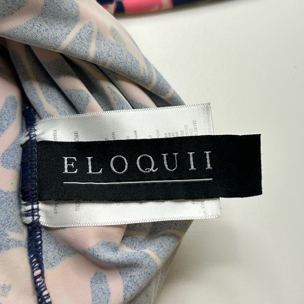 Eloquii‎ Ruffle Off The Shoulder Flamingo One piece Swimsuit Size 16W Beach - Picture 12 of 13